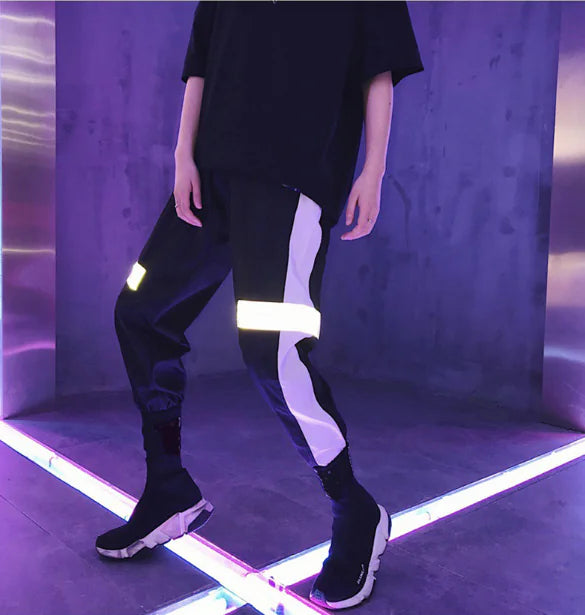 Reflective Joggers for Men - Trendy Hip Hop Style