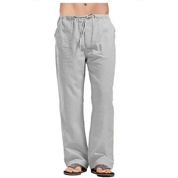 Men's Large Size Breathable Sweat-Absorbing Wide-Leg Pants
