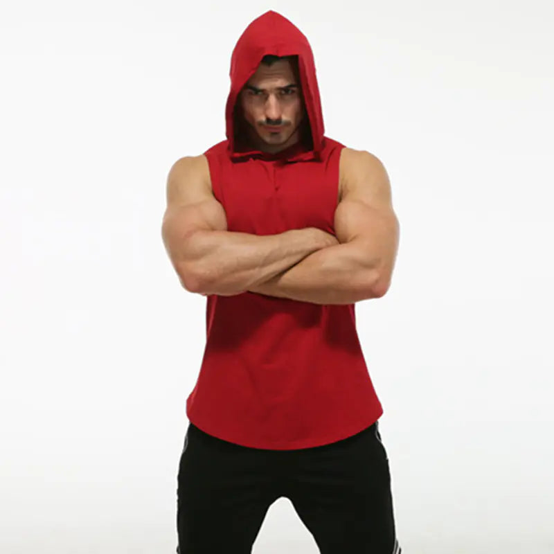 MRMT 2024 Men's Cotton Hooded Sleeveless Tank Top